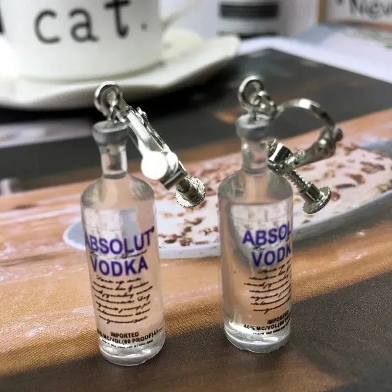 Vodka Earrings Beer Funny Weirdo Novel Personalized Girl Women Jewelry Accessories Fashion Pendant Gift