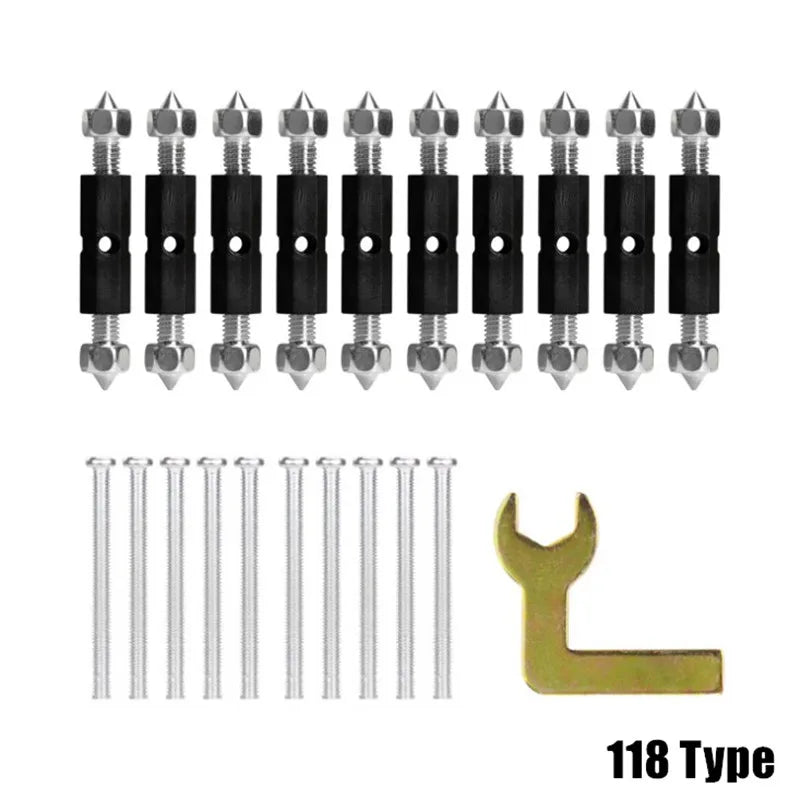 10Pcs 118/86 Type Switch Socket Cassette Screws Support Rod Wall Mount Switch Box Internal Repair Kit Stash Struts Repair Tools