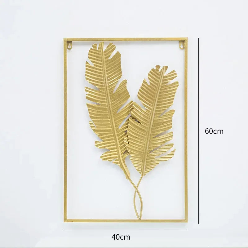 Wall Hanging Decoration Ornament Modern Light Luxury Wrought Iron Crafts Pendant Art Aesthetic Living Room Hotel Shop Decor