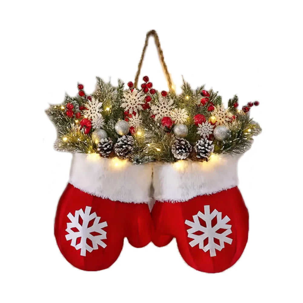 Christmas crutches, candies, lollipops, elderly people's gloves, hats, small ornaments, decorations, decorations, props