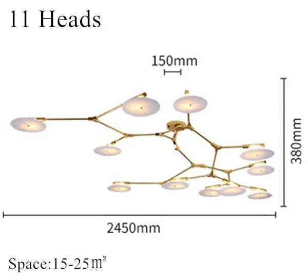 Modern molecule chandelier designer luxury Branching Disc Collection living bedroom decoration replica lamp Home big chandelier
