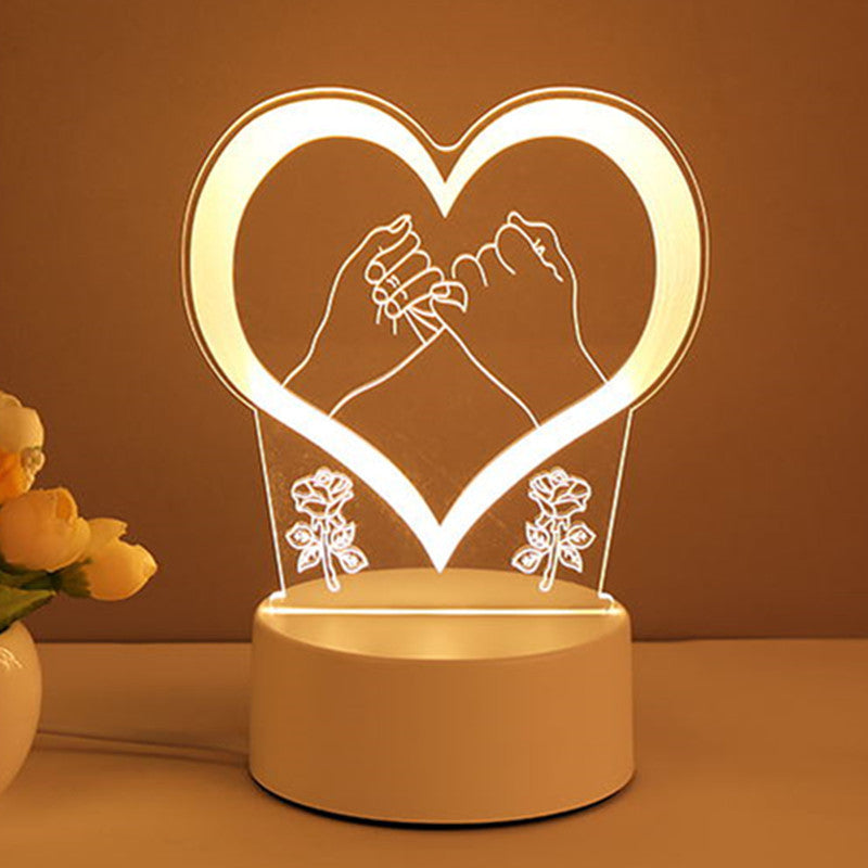 3D Lamp Acrylic USB LED Night Lights Neon Sign Lamp Xmas
