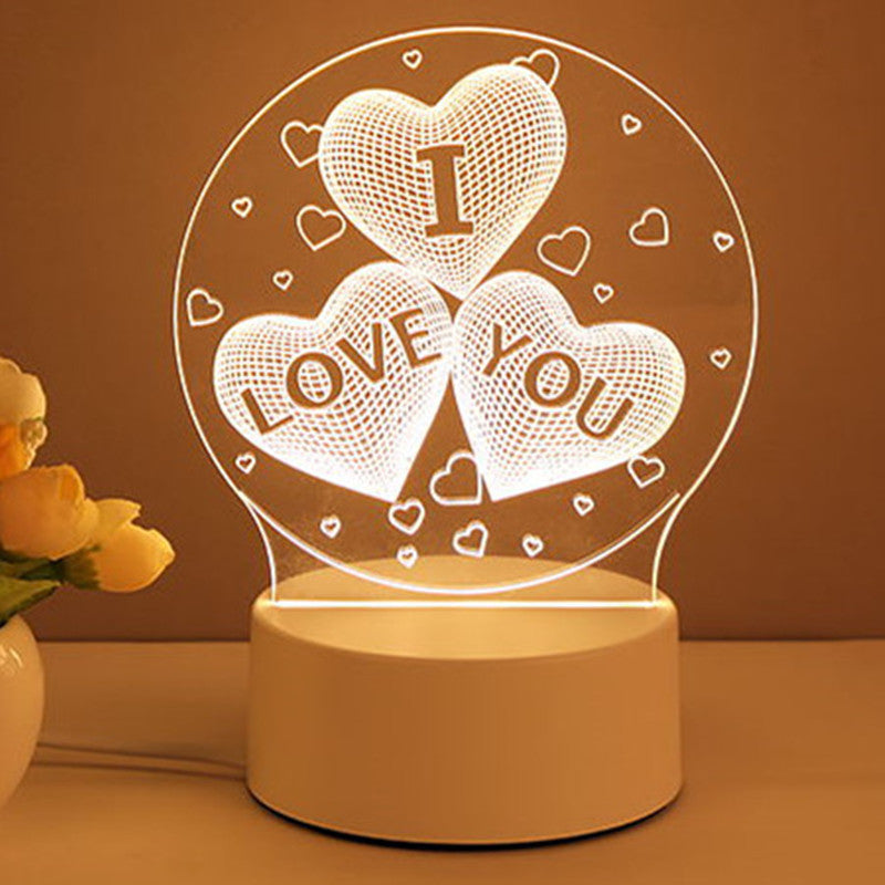 3D Lamp Acrylic USB LED Night Lights Neon Sign Lamp Xmas