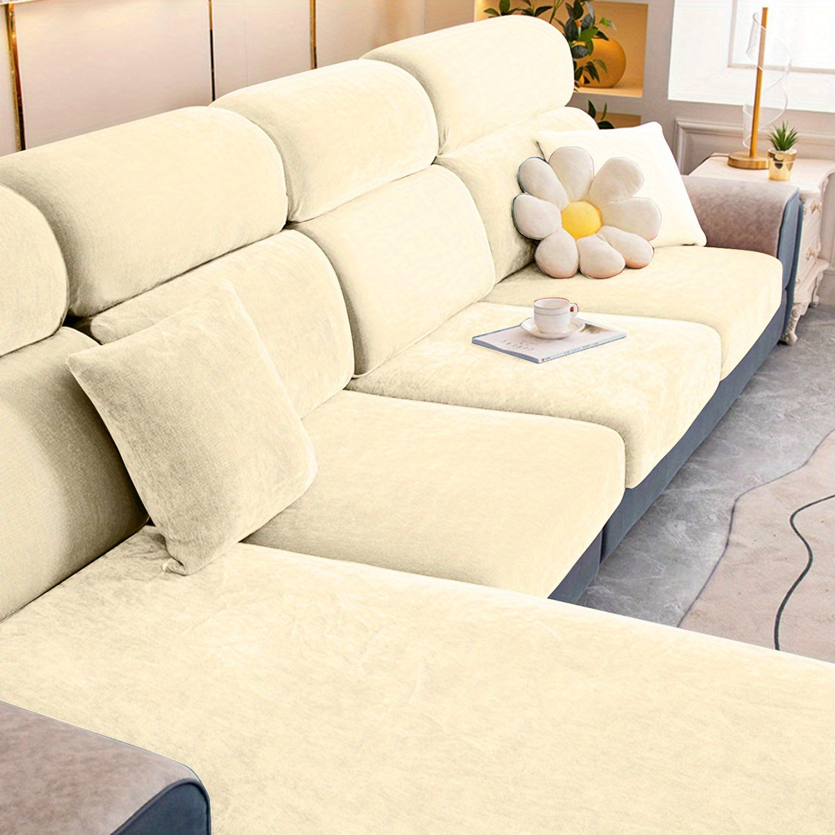 1pc Premium Thickened Sofa Slipcover - Waterproof Furniture Protector for Bedroom, Office, Living Room Home Decor - Stain-Resistant, Easy to Clean, Durable Couch Cover with Soft Brushed Fabric