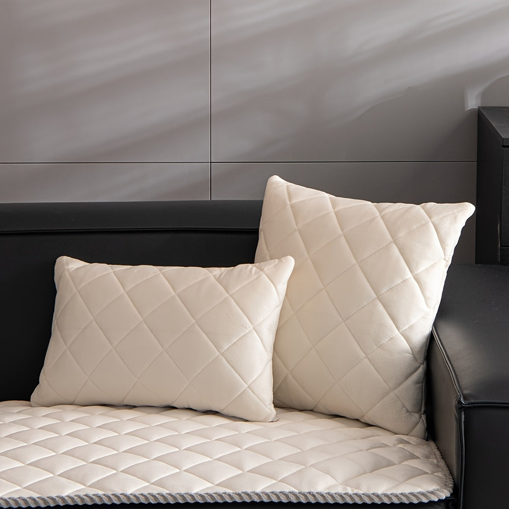 1pc Premium Thickened Sofa Slipcover - Non-Slip, Warm, Soft, and Stain-Resistant Furniture Protector for Bedroom, Office, Living Room, and Home Decor - Easy to Clean, Machine Washable, and Perfect for Pet Owners and Families