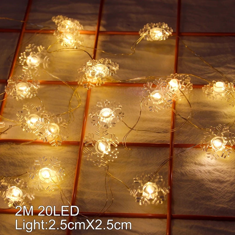 Xmas String Light Christmas Tree Ornament Merry Christmas Decor for Home Cristmas Decor Noel Navidad Gift 2023 New Year 2024