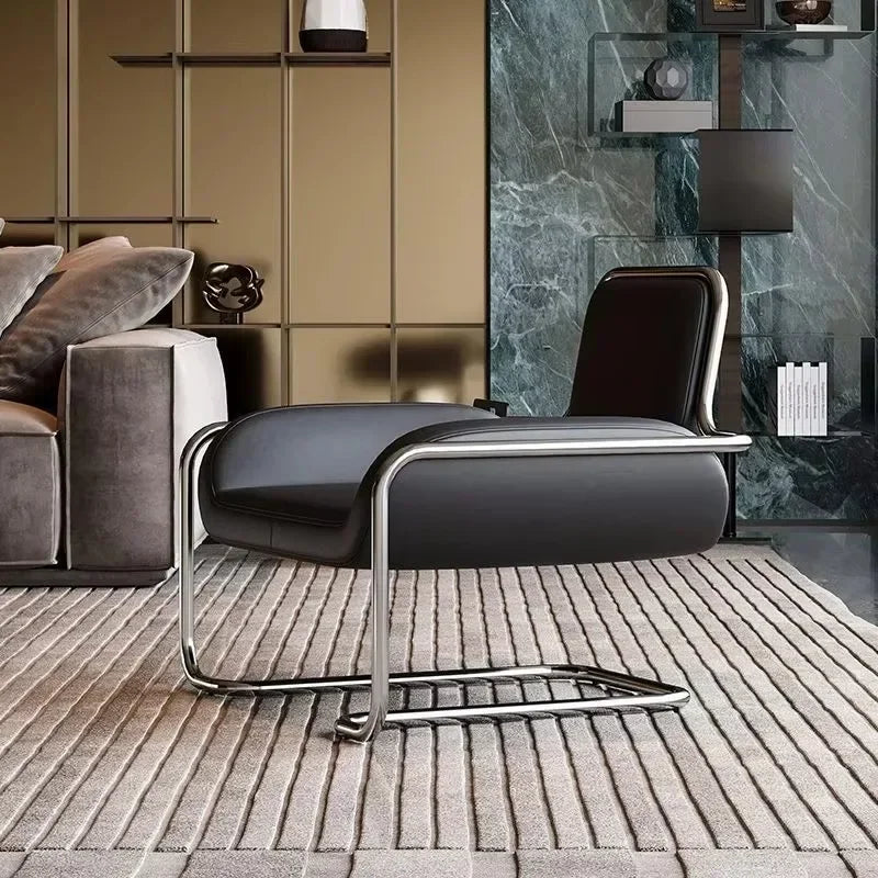 Nordic Living Room Chairs Metal Armchair Design Single Person Chairs with Backrest Luxury Comfortable Chair Modern Furniture