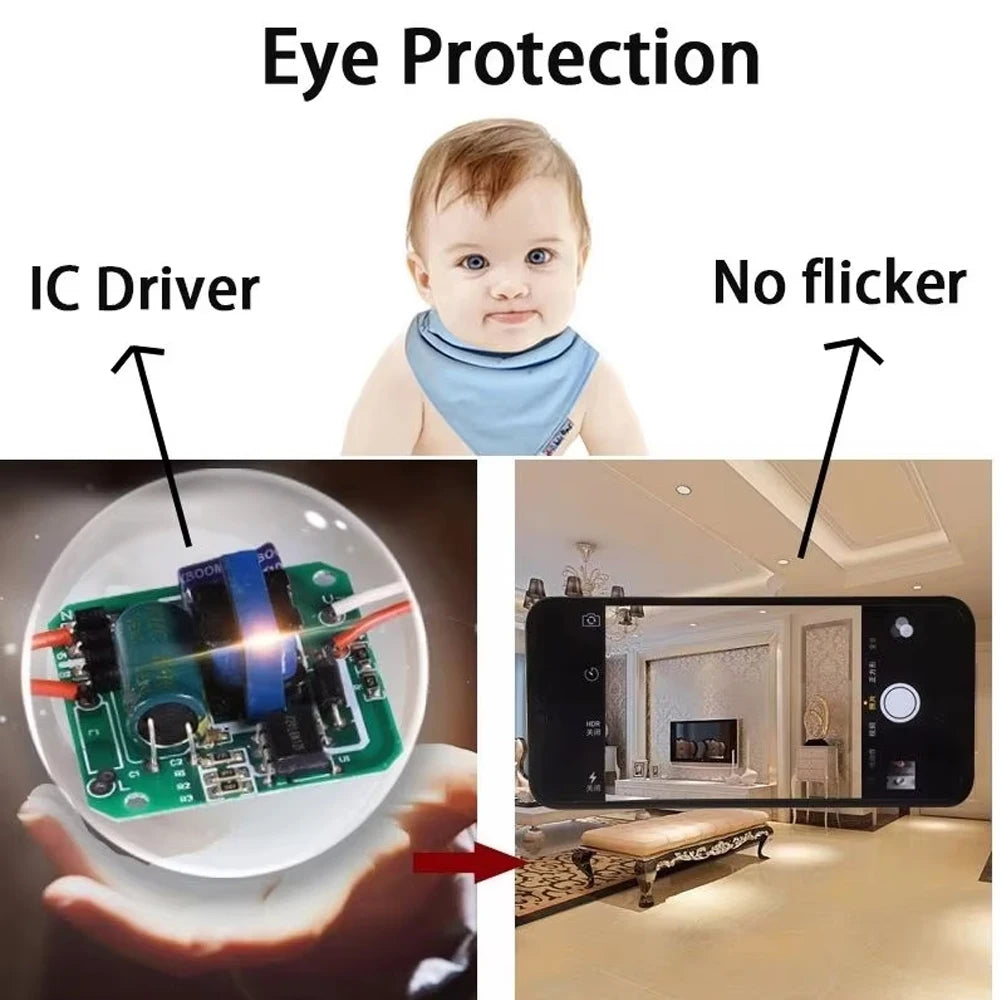 1PC 220V LED Bulb E27 Base Household Energy Saving Lamp 20W 30W 40W 60W 100W Indoor Lighting Flying Saucer Light Ampoule E27