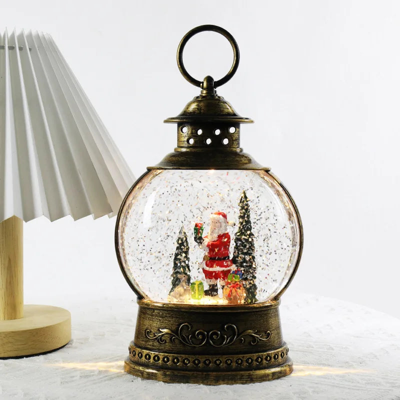 Christmas Easter Carnival Decorations Wind Lights Music Boxes Crystal Balls Santa Claus Tree Lights Ornaments Christmas Gifts