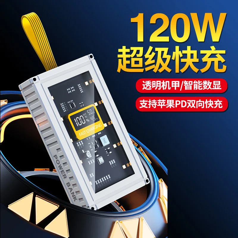 PowerBank 50000mAh 30000mAh 20000mAh Spare battery Portable Charger Mobile External Battery Fast charging For Camping iPhone