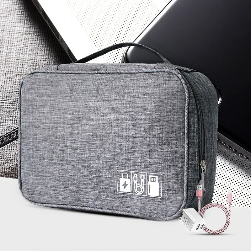 Travel Multi-function Cable Winder Charger Organizing Bag Miscellaneous Items Storage Box