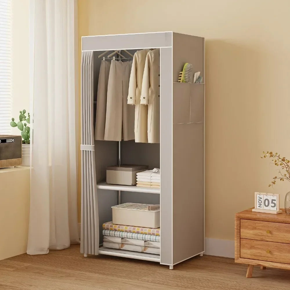 Dustproof Wardrobe Simple Storage Cabinet Multi Layer Storage Bedroom Save Space Armoire Large Capacity Dampproof Cloth Wardrobe