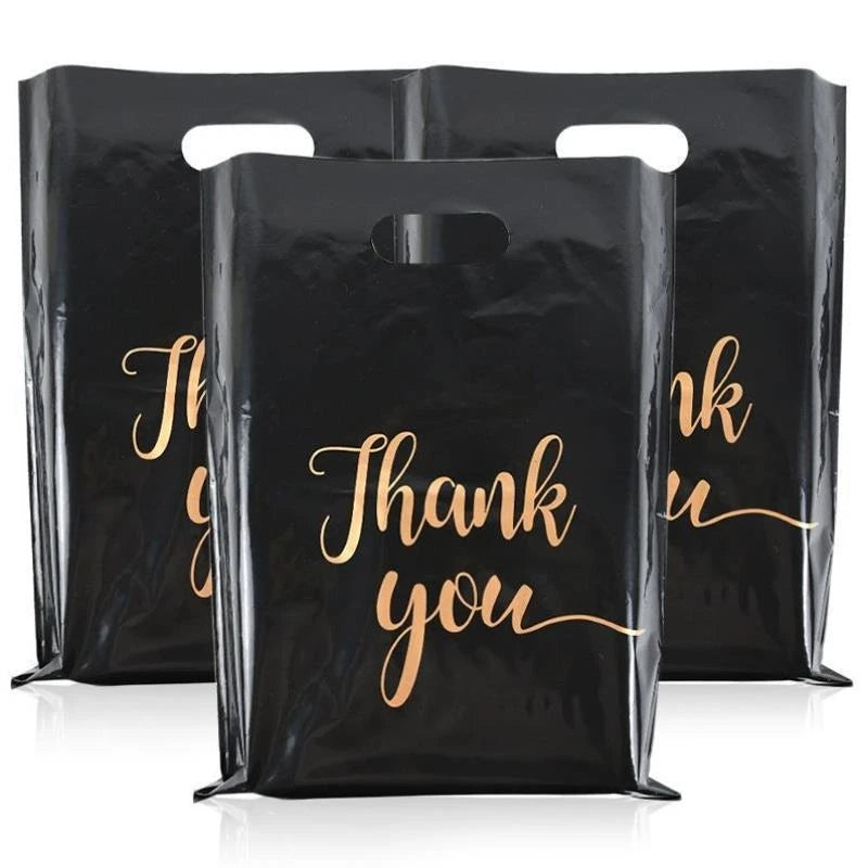 100PCS Thank You Gift Bags Candy Cookie Packaging Bag for Wedding Birthday Party Small Business Candy Pastry Store Packaging