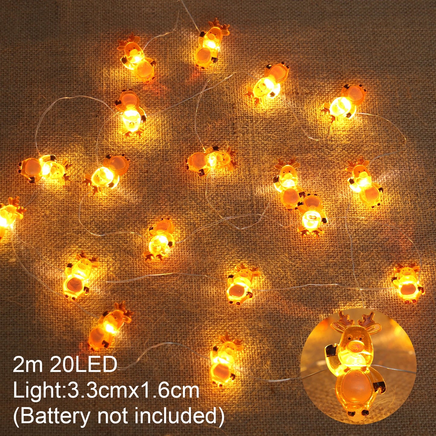 Xmas String Light Christmas Tree Ornament Merry Christmas Decor for Home Cristmas Decor Noel Navidad Gift 2023 New Year 2024