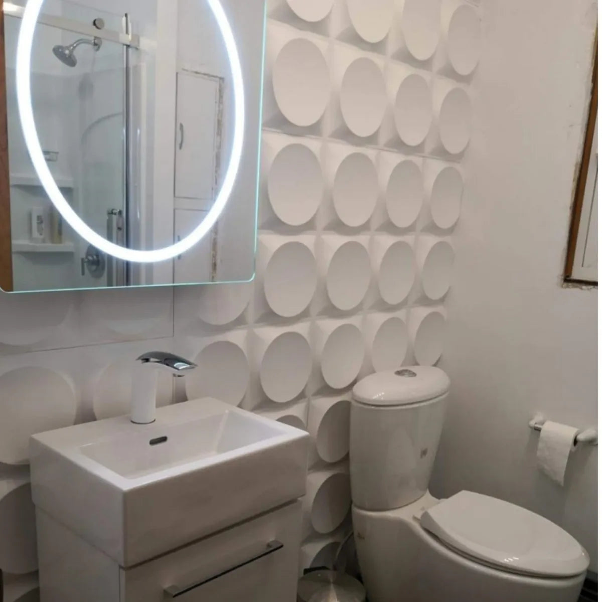 12/20/30pcs 3D pvc wall panels for indoor wall decoration, for living room hall bedroom hotel office,including tape