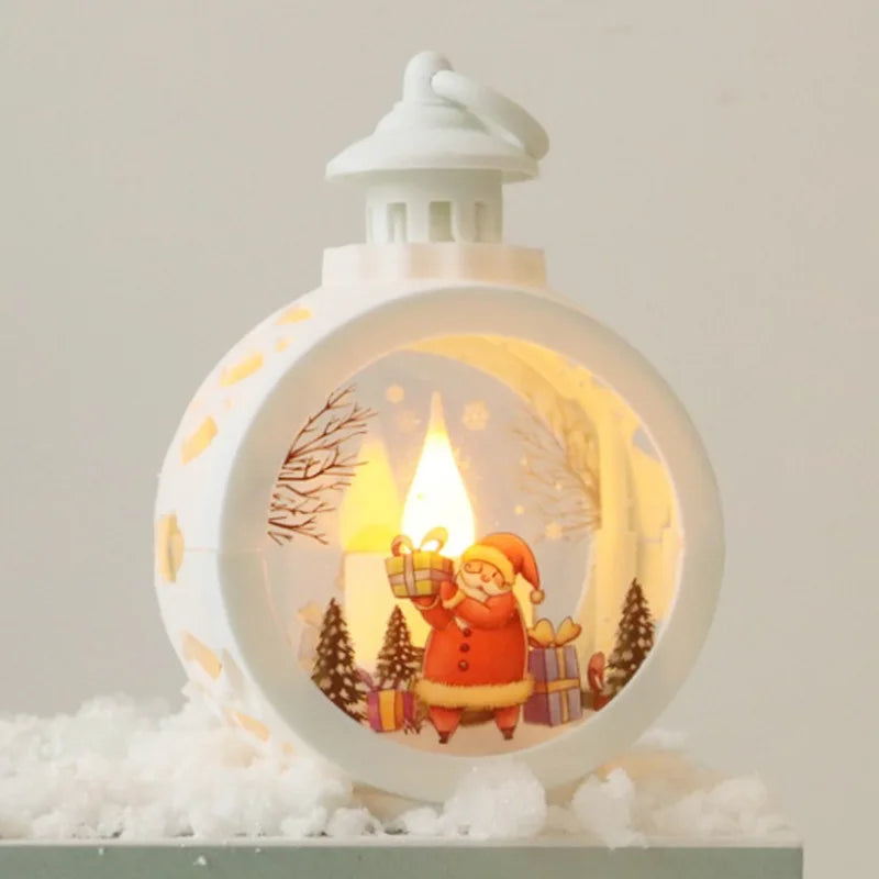 Christmas Decorations  Retro Night Lights Luminous Gift  Window Decorations Tabletop Decorations Props Atmosphere Pendants
