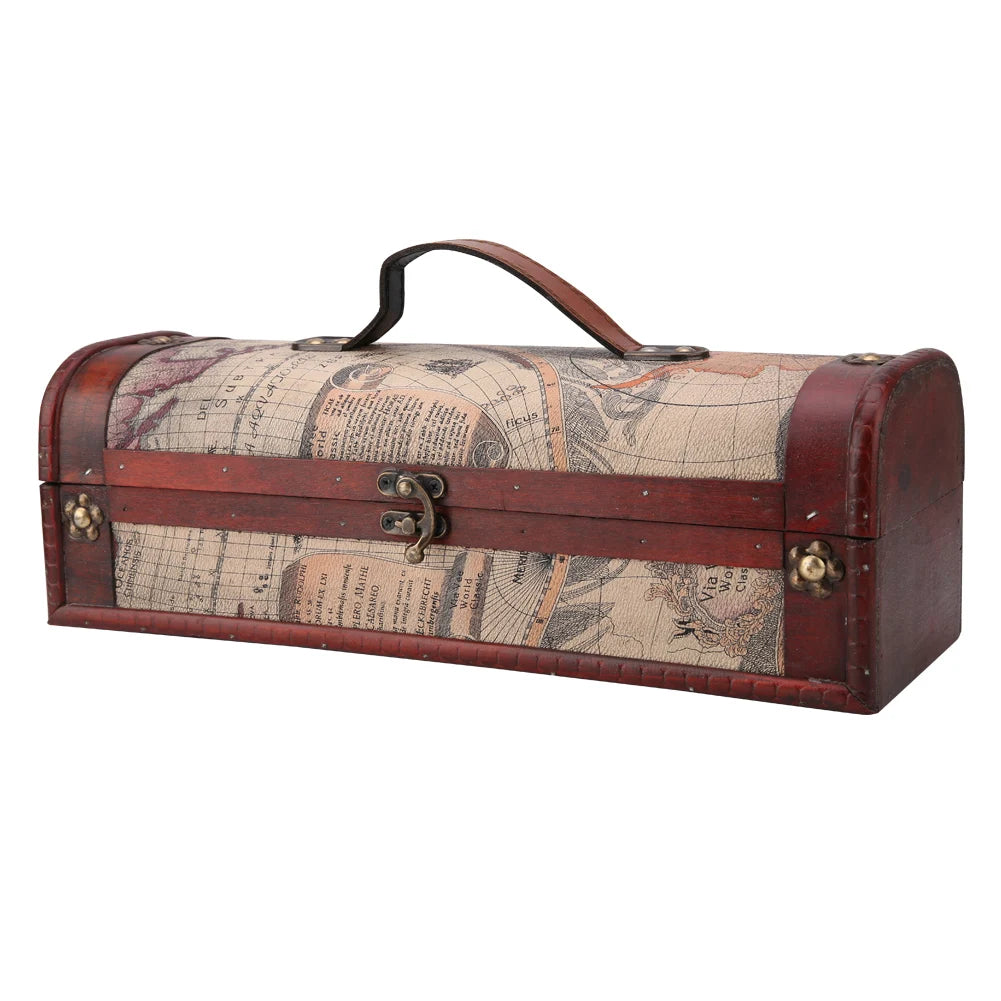 Wooden Wine Storage Box Vintage Wooden Red Wine Champagne Single Bottle Packing Storage Box Wedding Birthday Gift