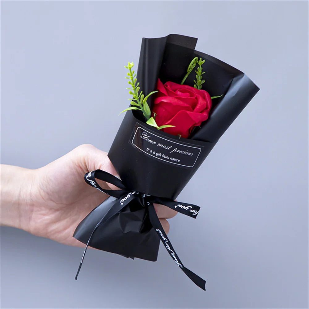 Mini Rose Soap Flower Bouquet Home Wedding Decorations Artificial Flowers Valentine's Day Birthday Thanksgiving Festival Gift