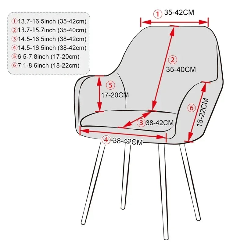 1PC Water Repellent Elastic Chair Cover Stretch High Armchair Covers Office Chairs Slipcover Seat Cover for Hotel Dining Room