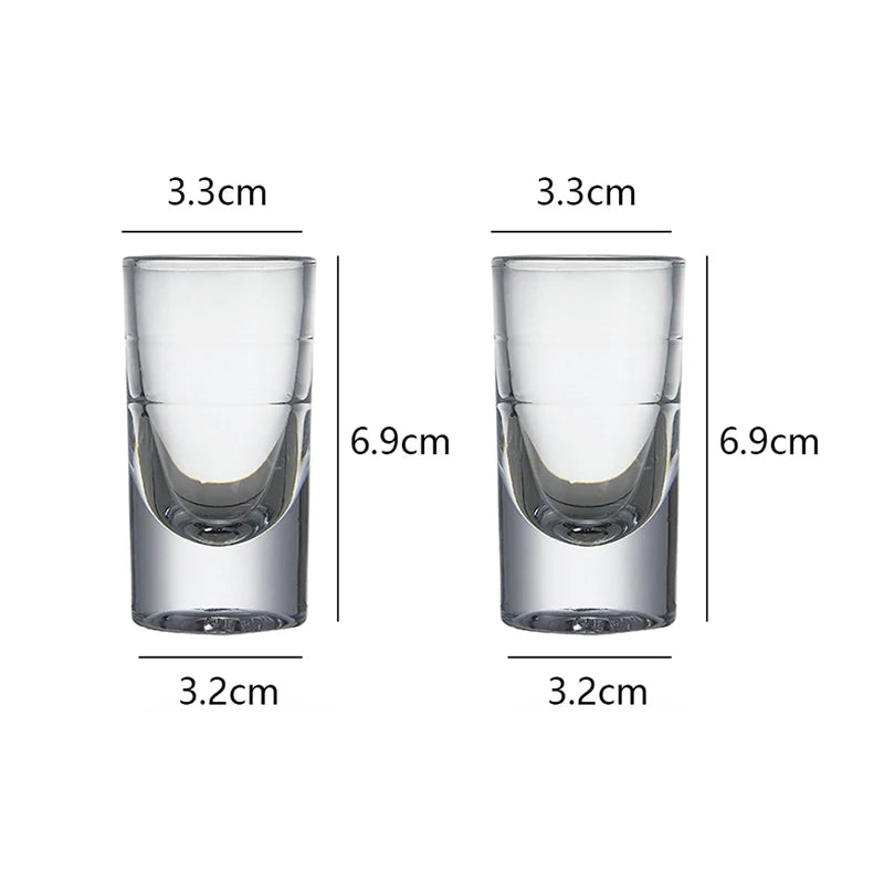 15ml/30ml/80ml/120ml Thick Bottomed Shot Glass Spirits Cup Vodka Glass Vintage Transparent High End Foreign Wine Glass Drinkware