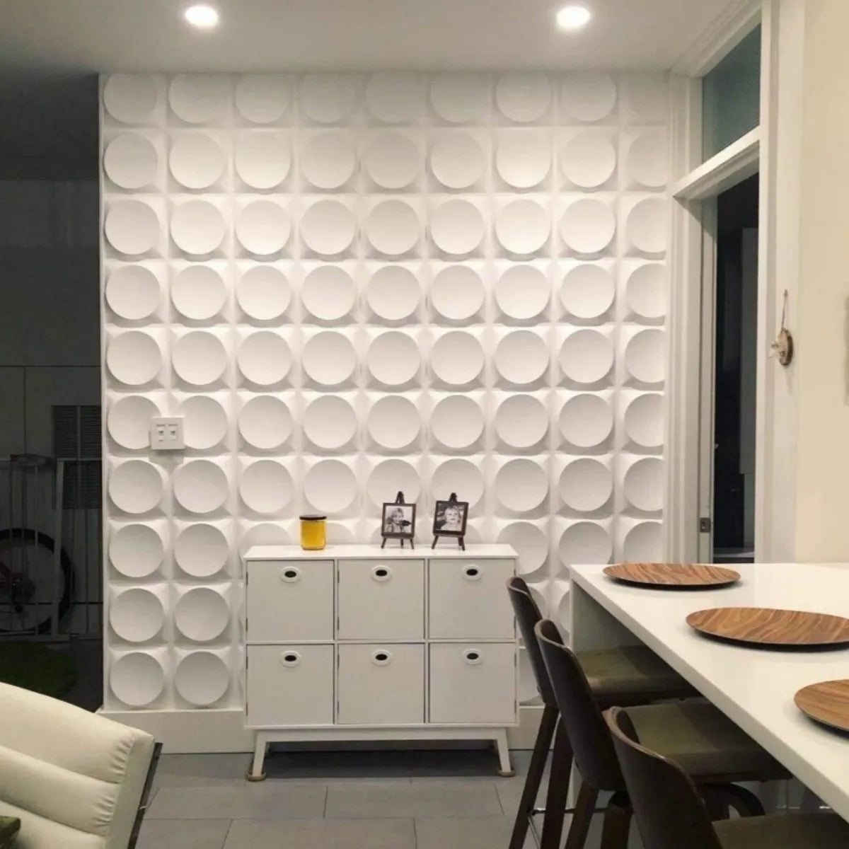 12/20/30pcs 3D pvc wall panels for indoor wall decoration, for living room hall bedroom hotel office,including tape