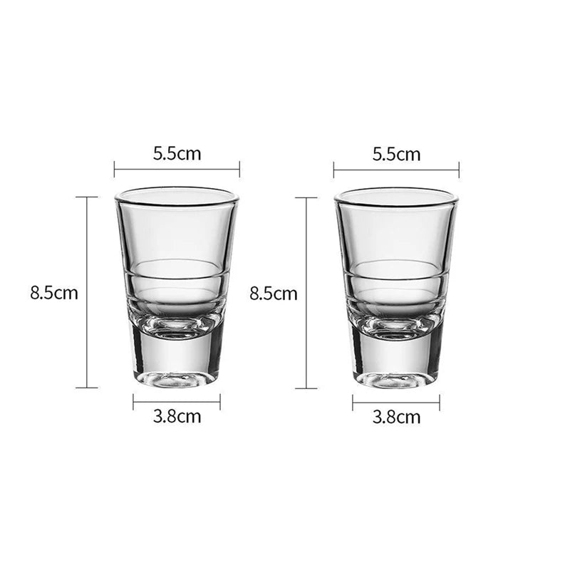 15ml/30ml/80ml/120ml Thick Bottomed Shot Glass Spirits Cup Vodka Glass Vintage Transparent High End Foreign Wine Glass Drinkware