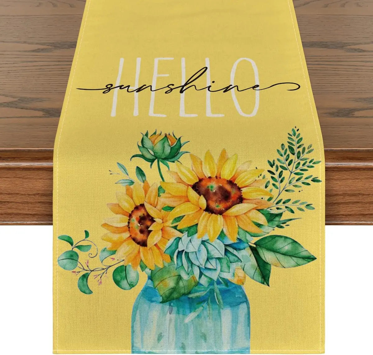 Floral Linen Table Runners Thanksgiving Wedding Table Decoration for Kitchen Decor Home Party Table Runner Coffee Table Decor