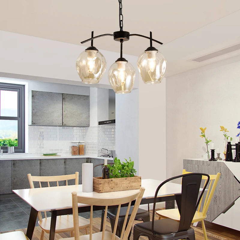 Nordic Chandelier For Foyer Dining room Bar Kitchen Island hanging chandelier Art Decor glass bubble chandelier