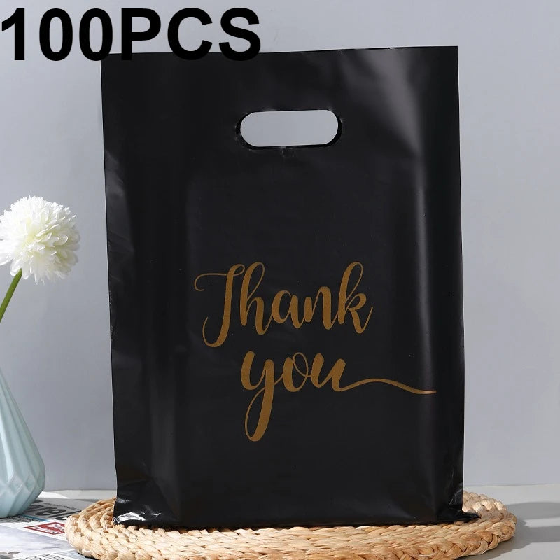 100PCS Thank You Gift Bags Candy Cookie Packaging Bag for Wedding Birthday Party Small Business Candy Pastry Store Packaging