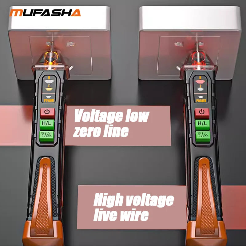MUFASHA Non-Contact Voltage Detector Electrical Pen AC Voltage Tester Smart Breakpoint Finder 12-1000V