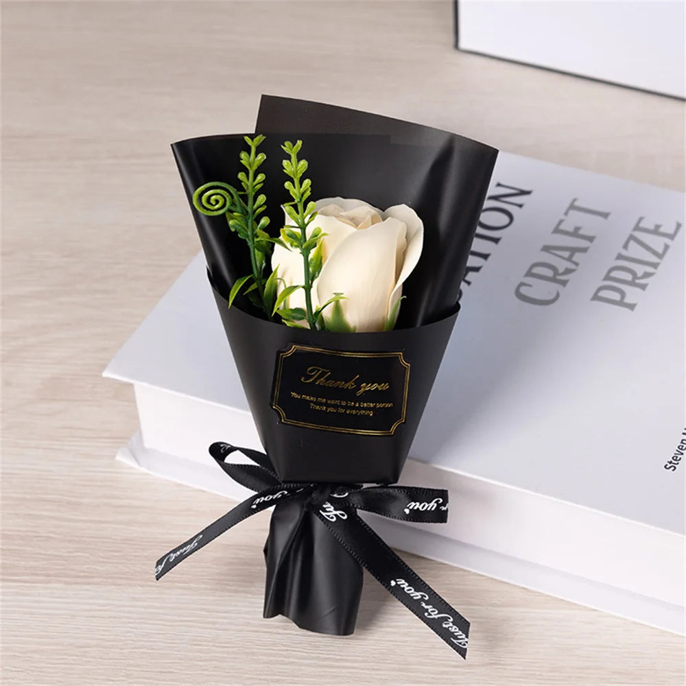 Mini Rose Soap Flower Bouquet Home Wedding Decorations Artificial Flowers Valentine's Day Birthday Thanksgiving Festival Gift