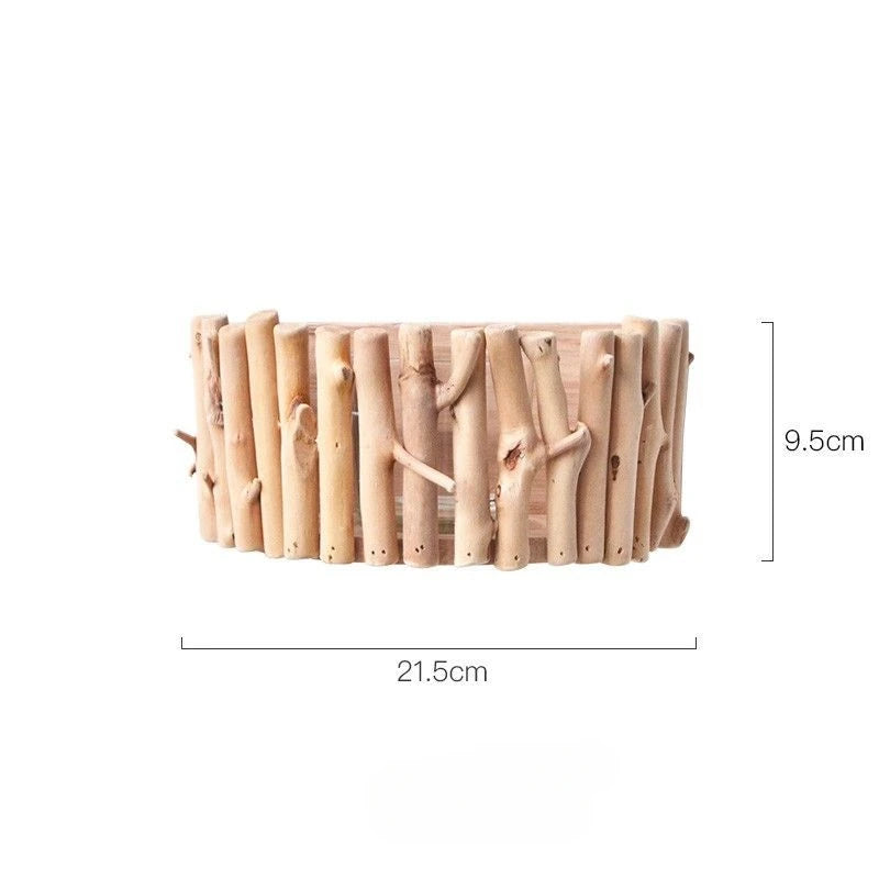 Wood Modern Decorative Vases Creative Simple Living Room Decoration Half Wall Hanging Flower Vases Interior Room Decorations