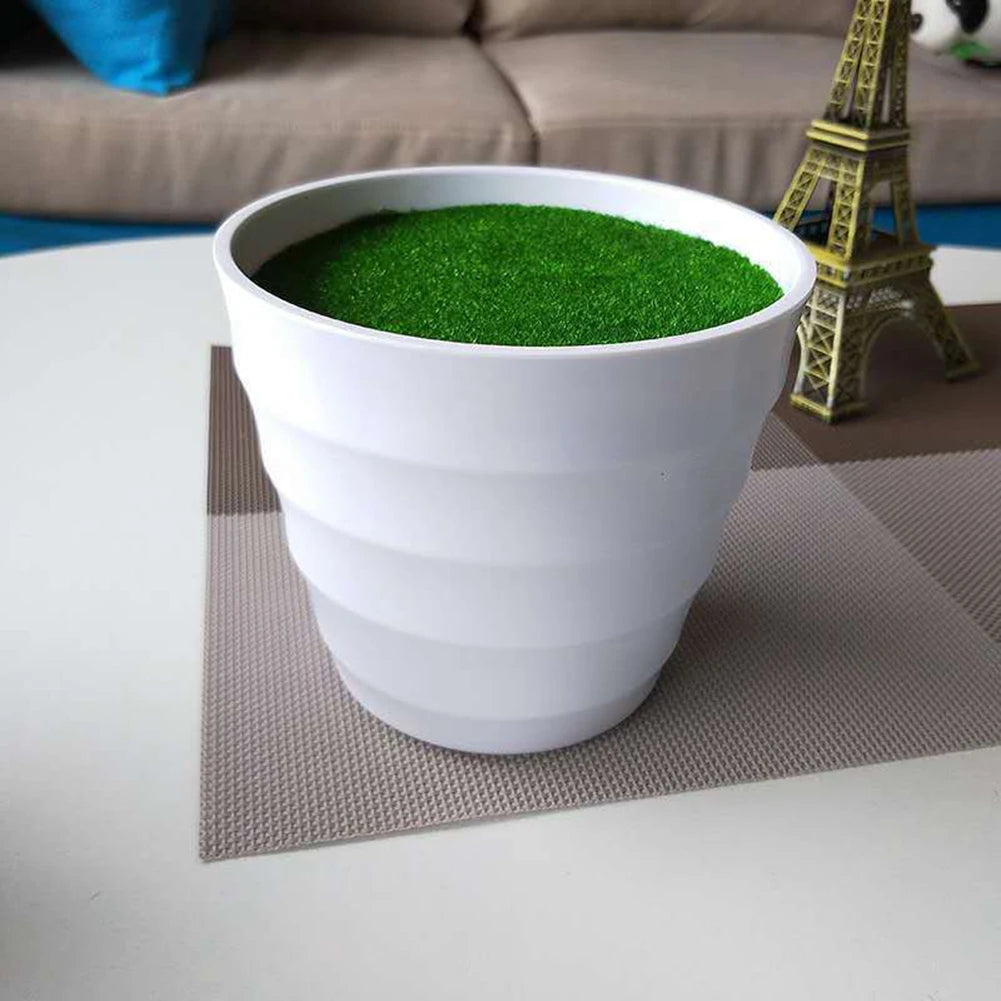 Artificial Pot Plants Pot Nursery Pot Artificial Lawn Vase White Plastic Thick Plant Flower Pot Home Garden Weddings Decoration