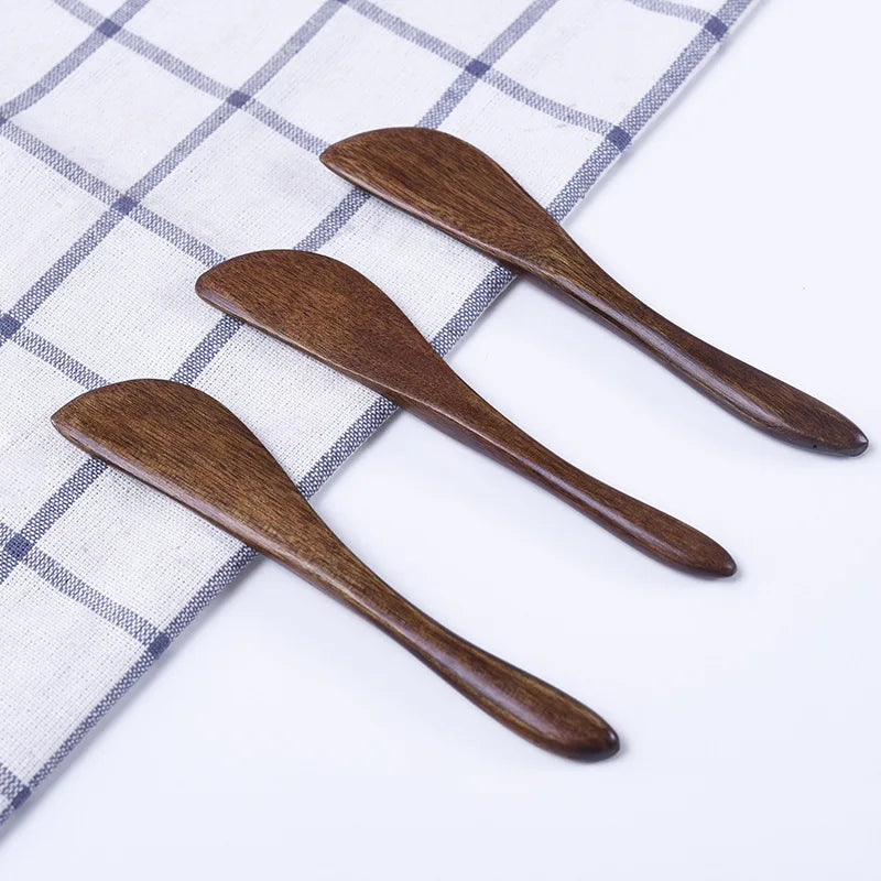 Solid Wood Jam Knifes Butter Knife Natural Bread Cake Knife Smooth Wooden Tableware Kitchen accessories нож для масла