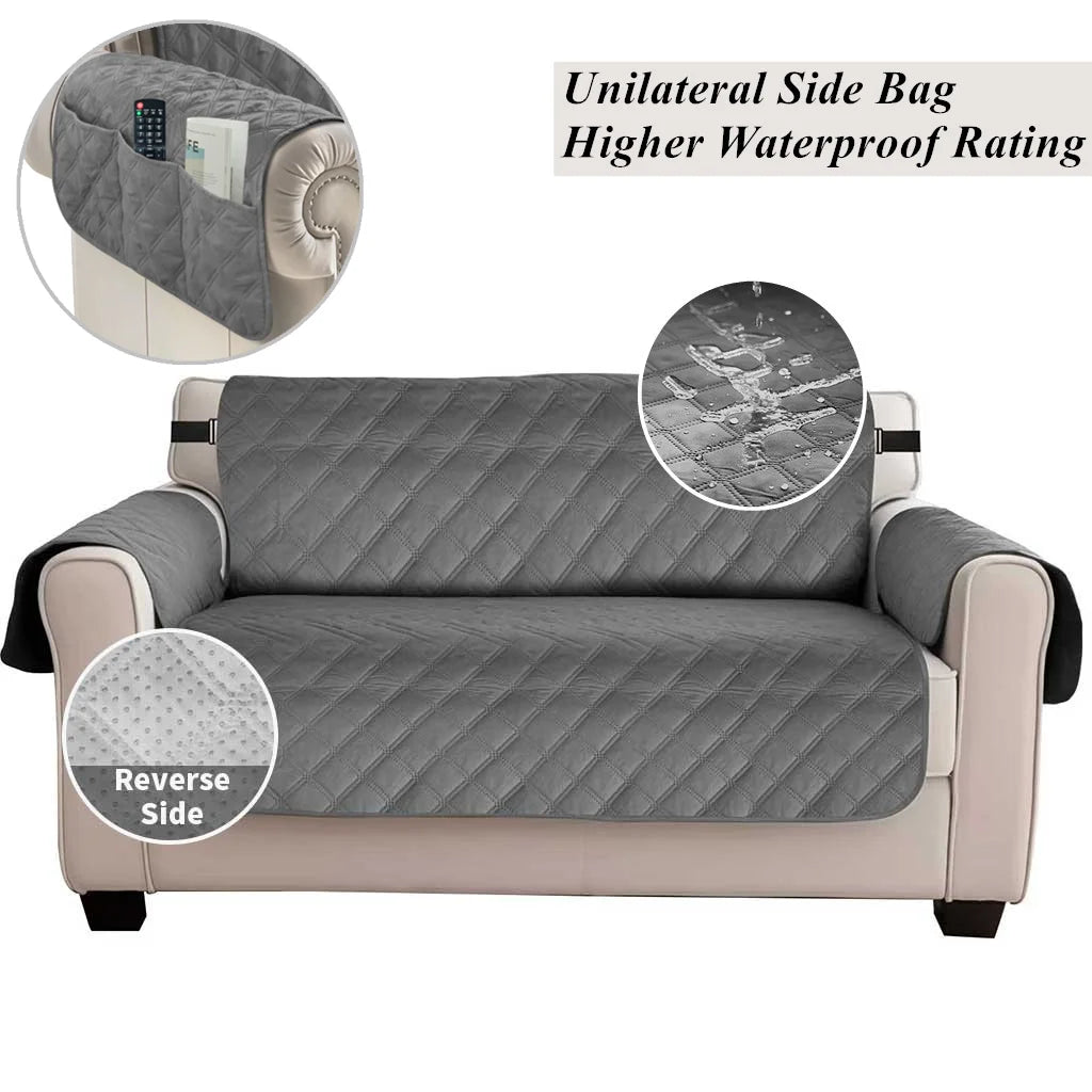 Sofa Covers Waterproof Sofa Slipcovers 1/2/3/4 Seater Non Slip Cover for Kids Pets Washable Sofa Protector with Elastic Strap
