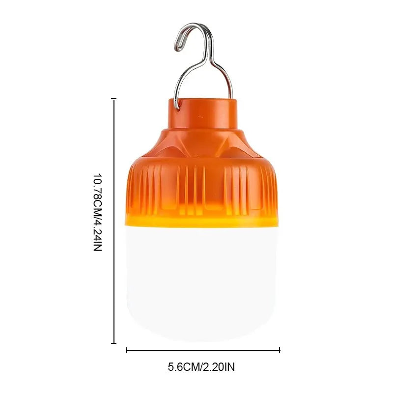 Outdoor USB Rechargeable LED Lamp Bulbs High Brightness Emergency Light Hook Up Camping Fishing Portable Lantern Night Lights