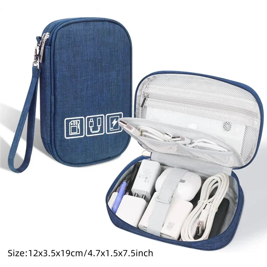 Travel Multi-function Cable Winder Charger Organizing Bag Miscellaneous Items Storage Box
