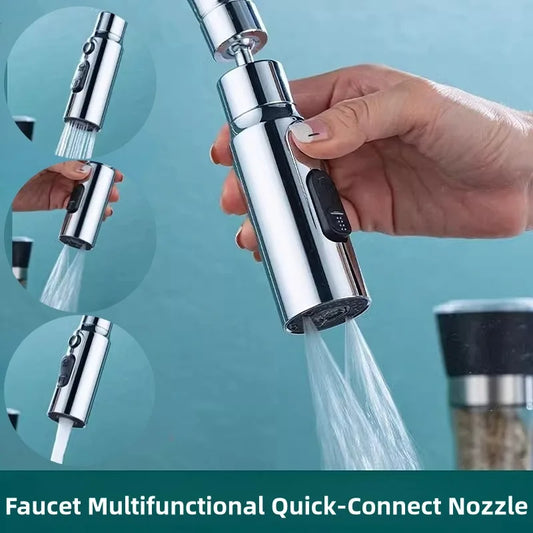 1pc Kitchen Faucet Aerator Faucet 3 Modes Bathroom Anti-splash Sprayer Kitchen Taps Anti-Splash Tap Booster Shower Filter