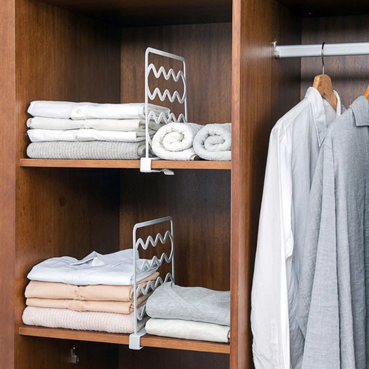 Wardrobe Storage Cabinet Clothes Divider Multifunction Shelf Home Rack Clothes Holders Closets Partition Compartment Cabinet FFT