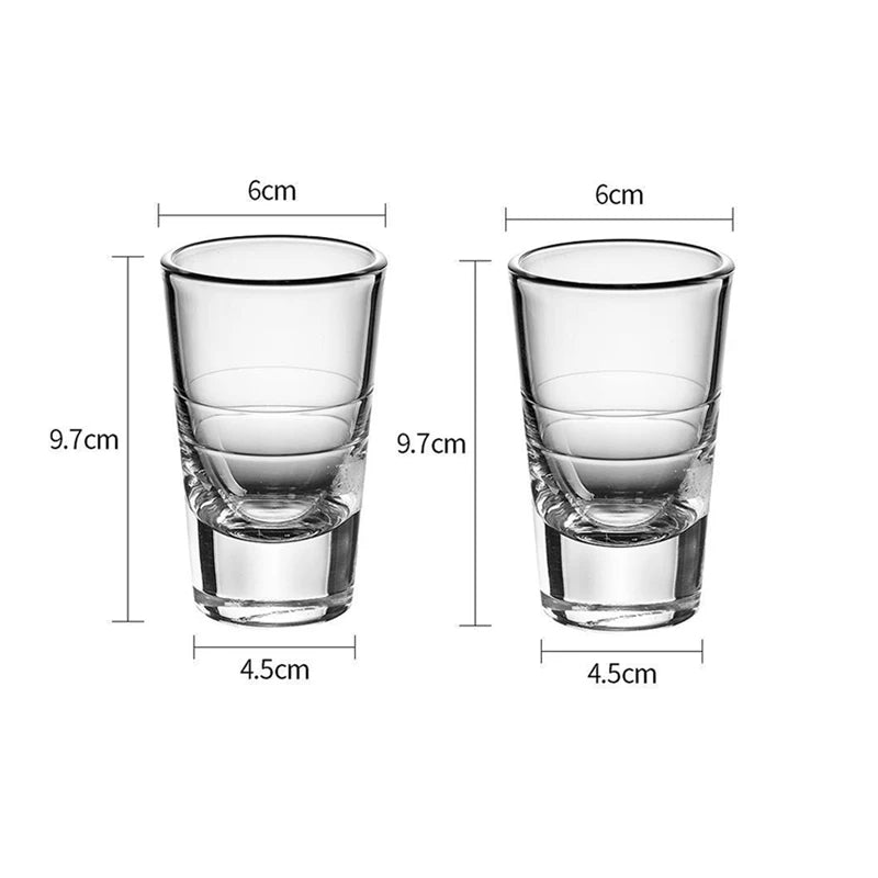 15ml/30ml/80ml/120ml Thick Bottomed Shot Glass Spirits Cup Vodka Glass Vintage Transparent High End Foreign Wine Glass Drinkware