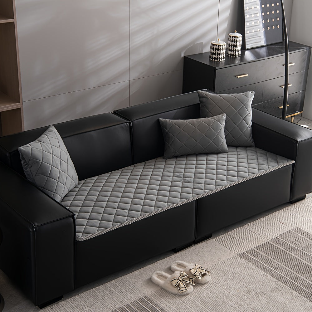 1pc Premium Thickened Sofa Slipcover - Non-Slip, Warm, Soft, and Stain-Resistant Furniture Protector for Bedroom, Office, Living Room, and Home Decor - Easy to Clean, Machine Washable, and Perfect for Pet Owners and Families