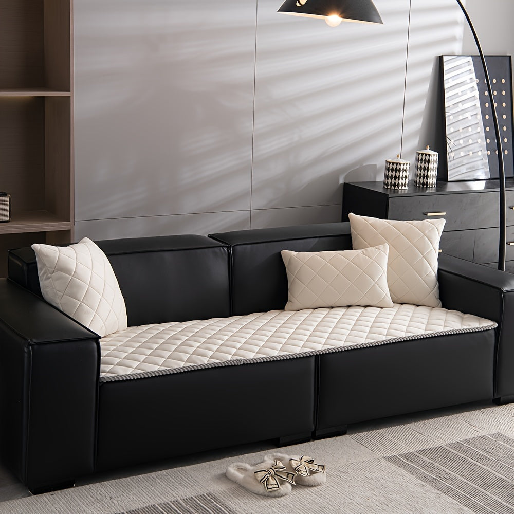1pc Premium Thickened Sofa Slipcover - Non-Slip, Warm, Soft, and Stain-Resistant Furniture Protector for Bedroom, Office, Living Room, and Home Decor - Easy to Clean, Machine Washable, and Perfect for Pet Owners and Families